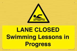 LANE CLOSED Swimming Lessons in Progress